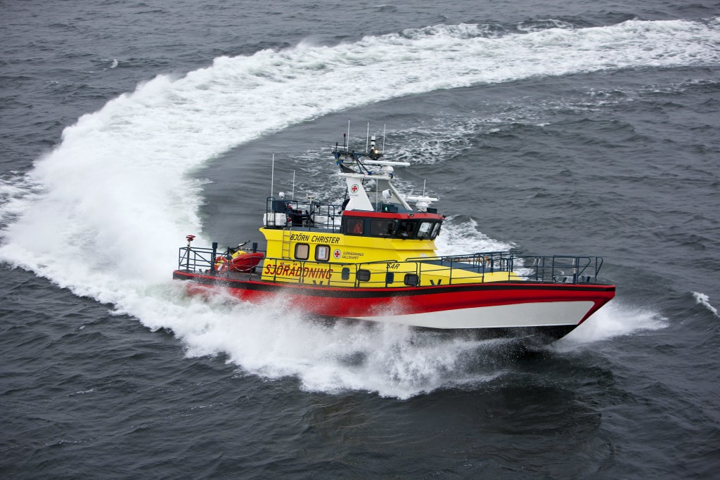Sea rescue boat "Björn Christer" powered by two Scania V8 marine engines. Dalarö, Sweden. Photo: Dan Boman 2009