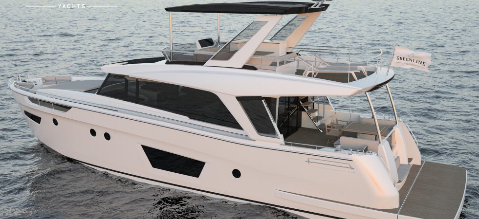 18 m flybridgebåt med hybriddrift