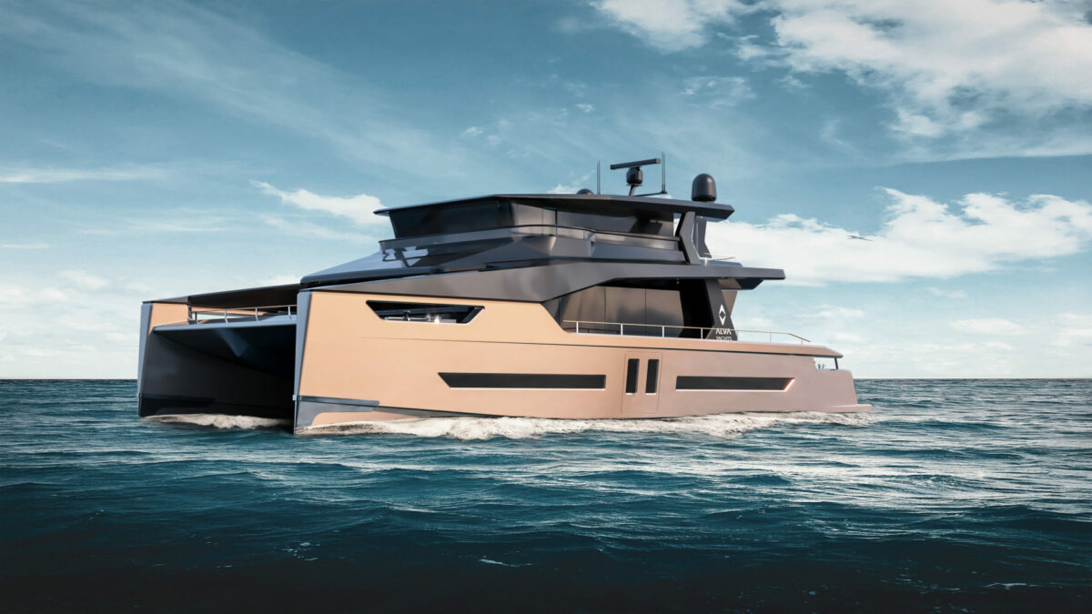 Enorm räckvidd för superyacht med eldrift, solceller och vätgas