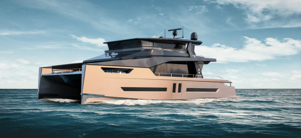 Enorm räckvidd för superyacht med eldrift, solceller och vätgas