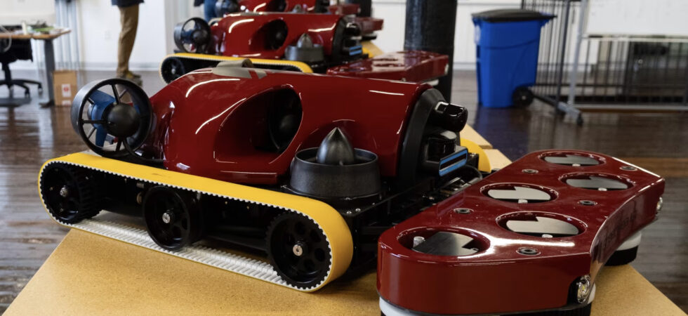 Avancerad servicerobot för att tvätta fartygsbottnar