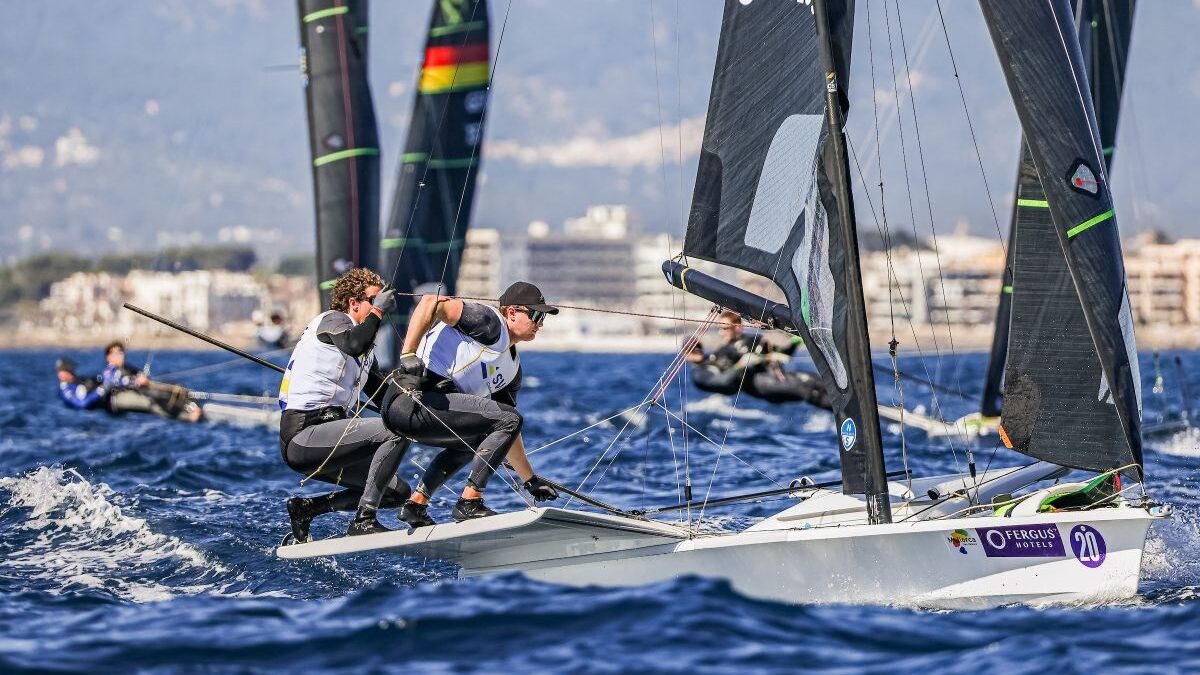 EM-start för 49er teamet Marius Westerlind och Olle Aronsson