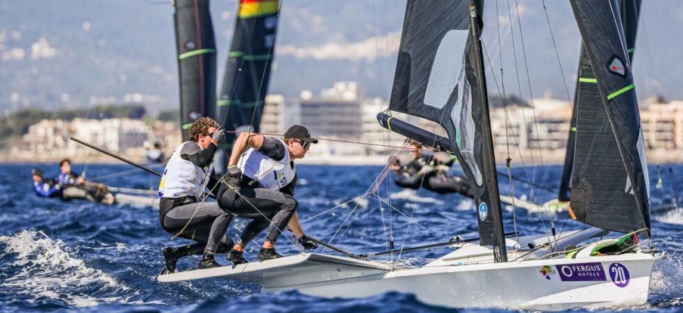 EM-start för 49er teamet Marius Westerlind och Olle Aronsson