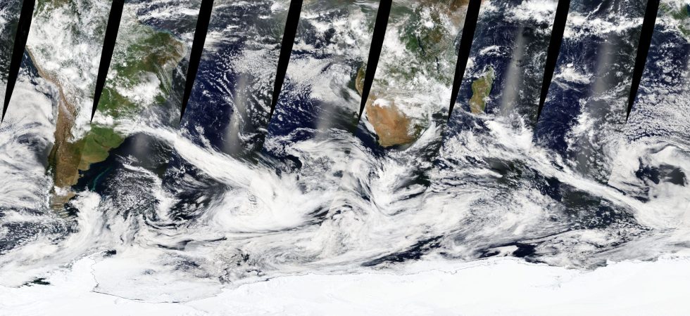 Stormar i Södra ishavet dämpar klimatförändringarna