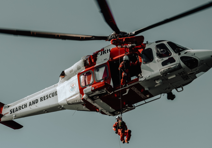 Extra helikopterbas när isläget försvårar för sjöräddningsbåtar