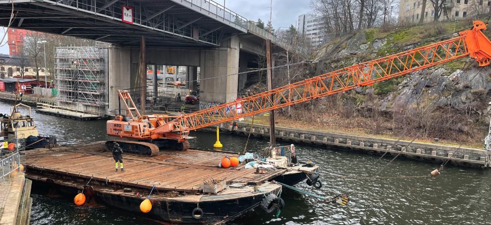 Begränsningar i Danvikskanalen på grund av brorenovering