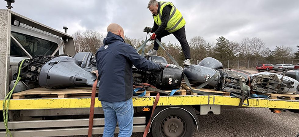 21 stulna båtmotorer åter till Sverige