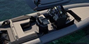 Rendering av ribbåt med t-top